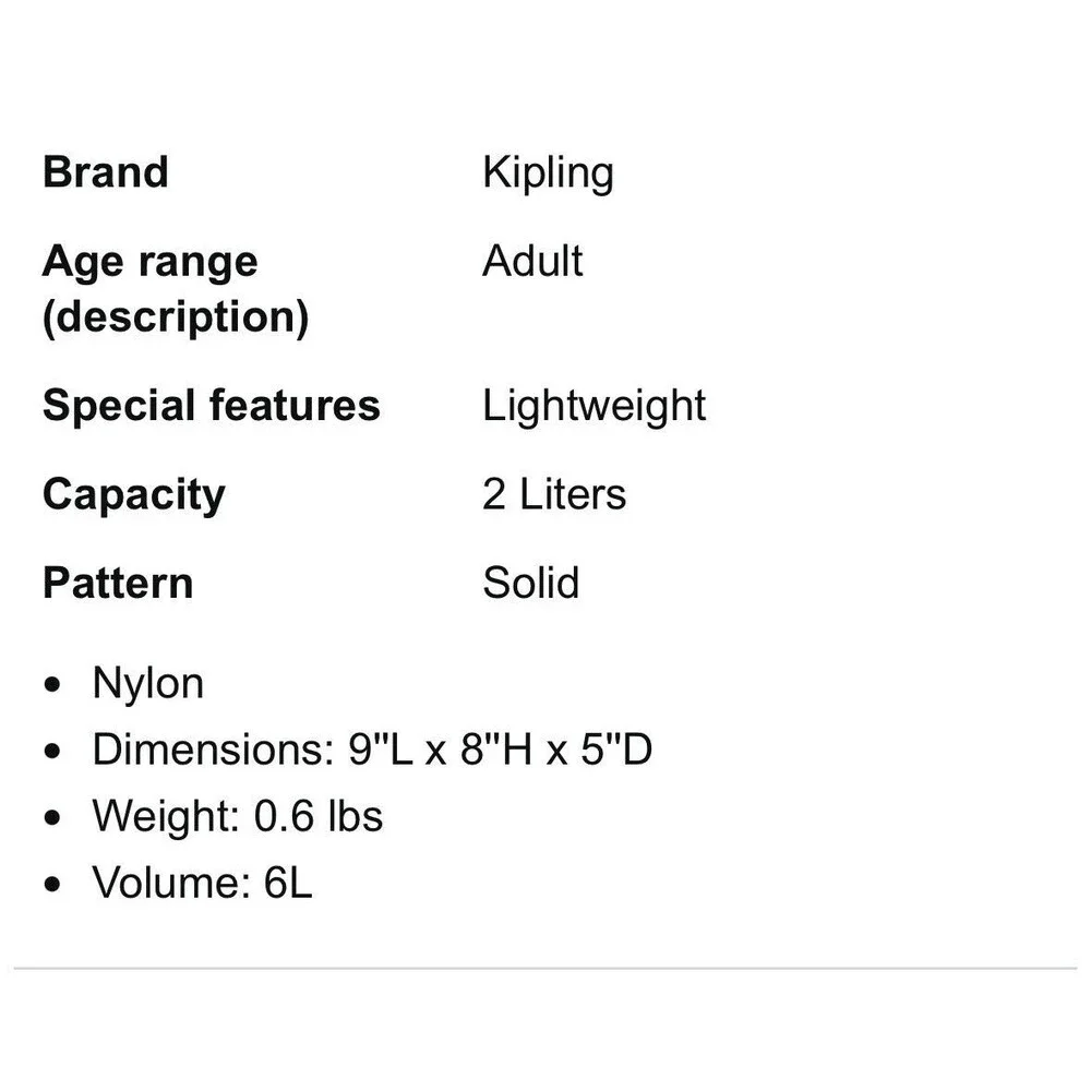 Kipling Lunch Bag 2L Gold Metallic Insulated Waterproof